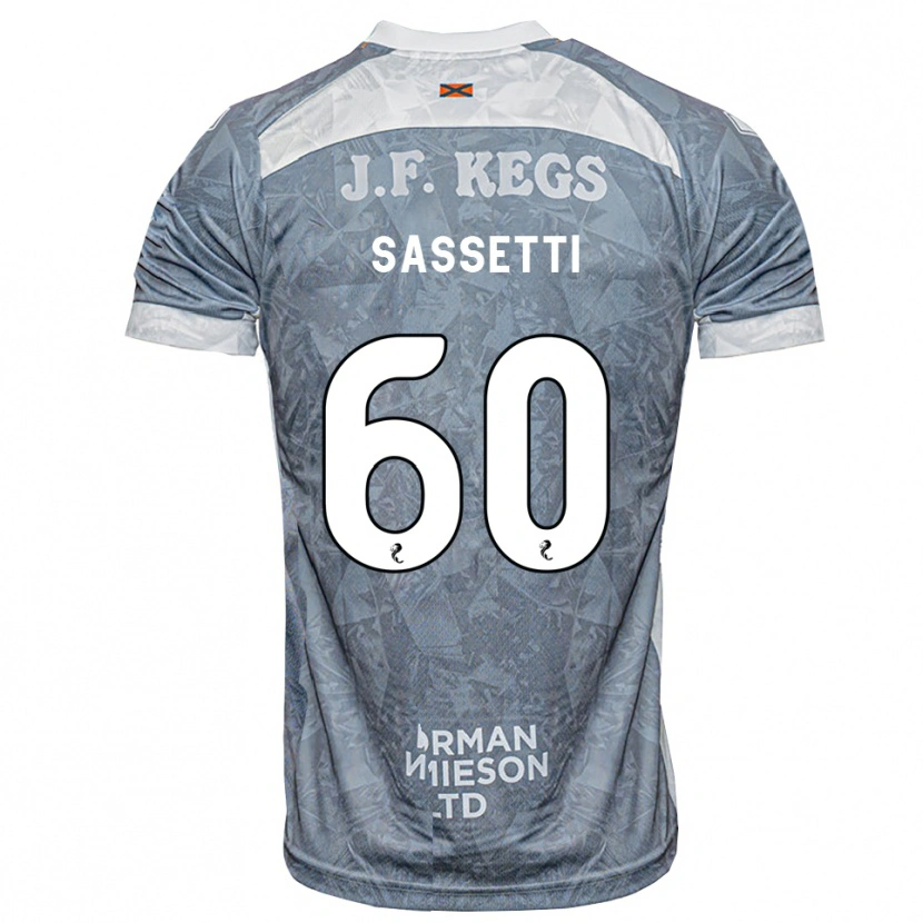 Danxen Dames Lorenzo Sassetti #60 Lichtleigrijs Uitshirt Uittenue 2026/27 T-Shirt België