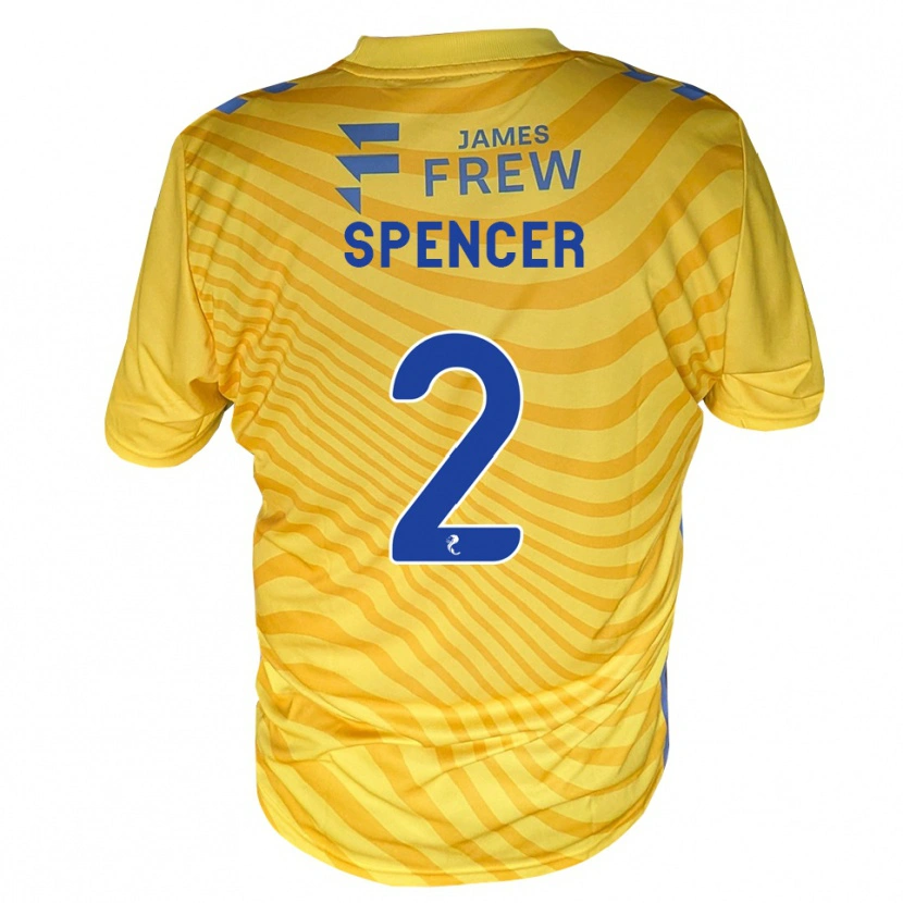 Danxen Dames Joe Spencer #2 Koningsblauw Geel Uitshirt Uittenue 2026/27 T-Shirt België
