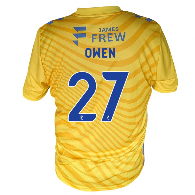 Danxen Dames Ieuan Owen #27 Koningsblauw Geel Uitshirt Uittenue 2026/27 T-Shirt België