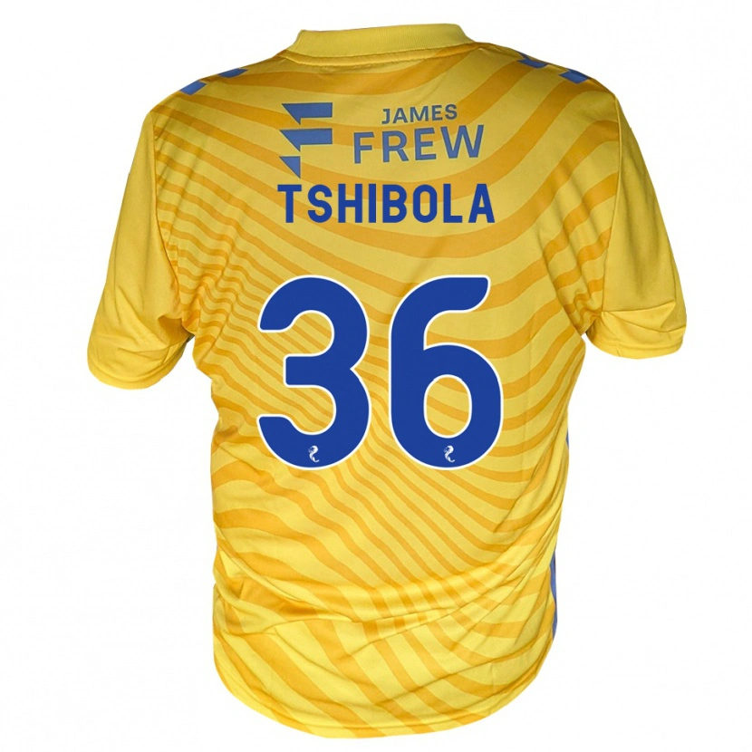 Danxen Dames Aaron Tshibola #36 Koningsblauw Geel Uitshirt Uittenue 2026/27 T-Shirt België