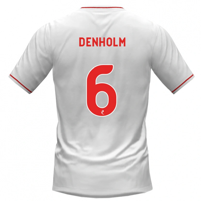 Danxen Dames Aidan Denholm #6 Wit Rood Uitshirt Uittenue 2026/27 T-Shirt België