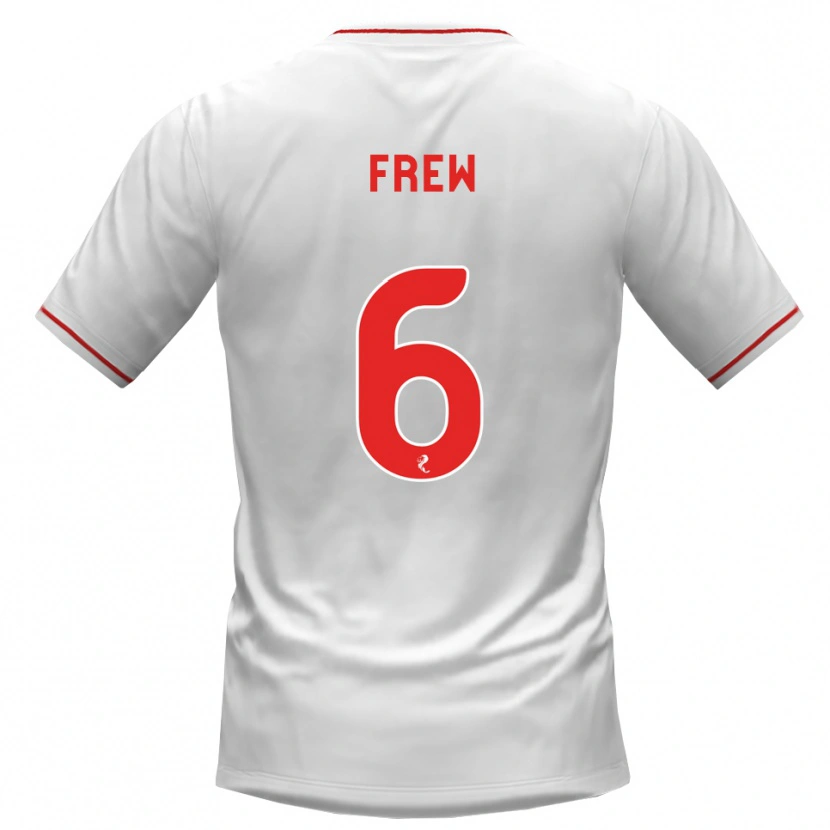 Danxen Dames Natasha Frew #6 Wit Rood Uitshirt Uittenue 2026/27 T-Shirt België