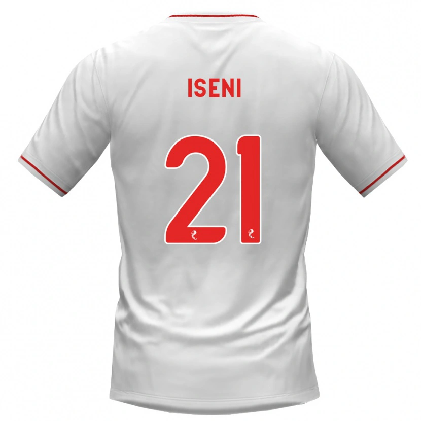 Danxen Dames Besir Iseni #21 Wit Rood Uitshirt Uittenue 2026/27 T-Shirt België