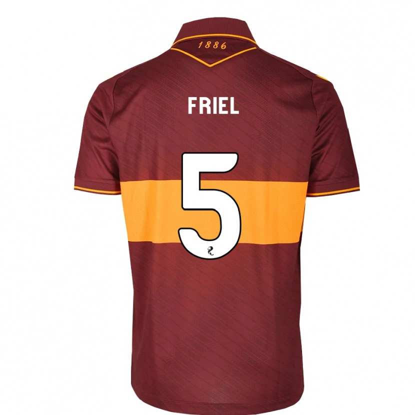 Danxen Dames Jon-Joe Friel #5 Oranje Kastanjebruin Uitshirt Uittenue 2026/27 T-Shirt België