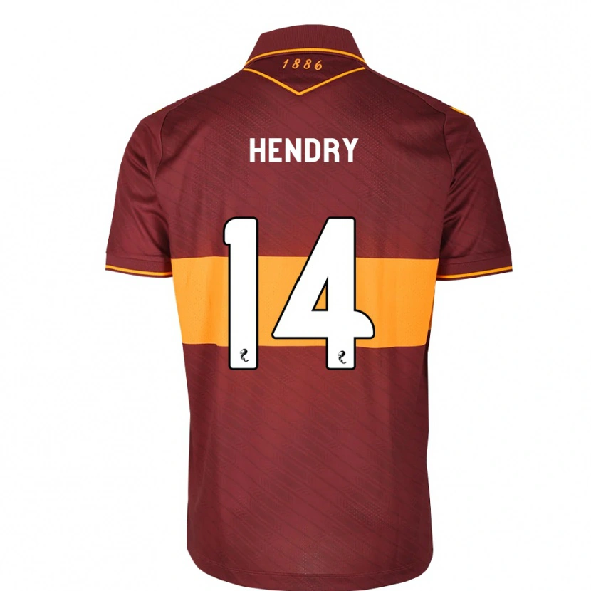 Danxen Dames Callum Hendry #14 Oranje Kastanjebruin Uitshirt Uittenue 2026/27 T-Shirt België