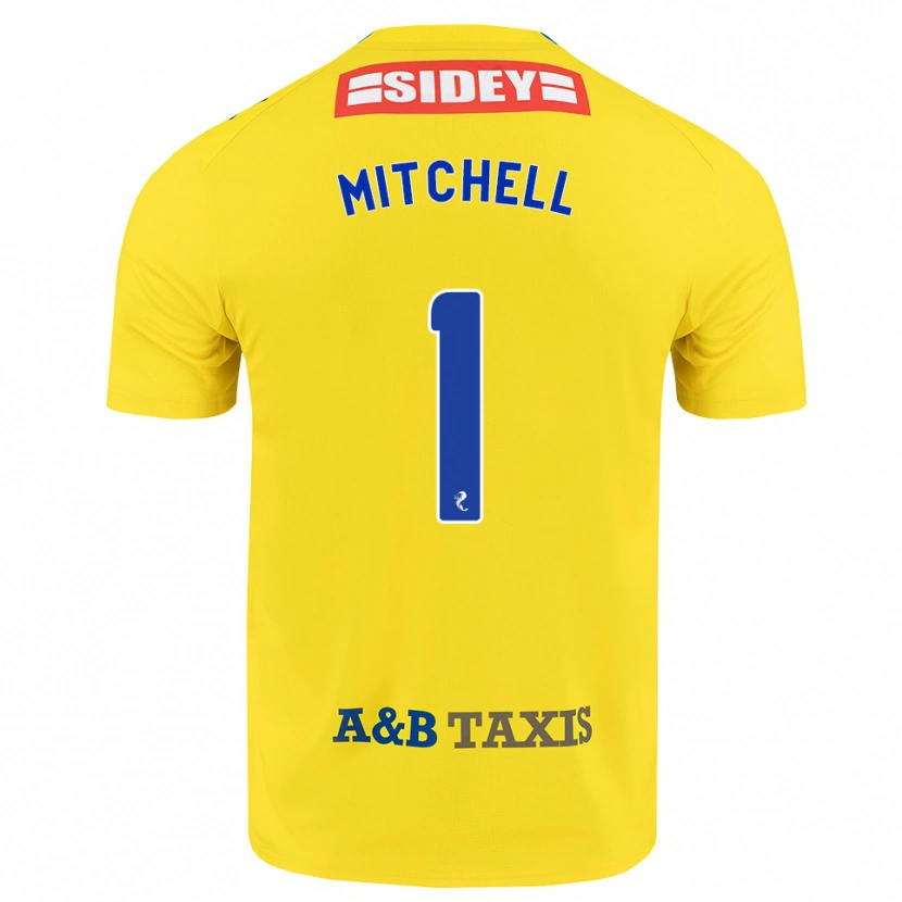 Danxen Dames Ellie Mitchell #1 Geel Blauw Zwart Uitshirt Uittenue 2026/27 T-Shirt België