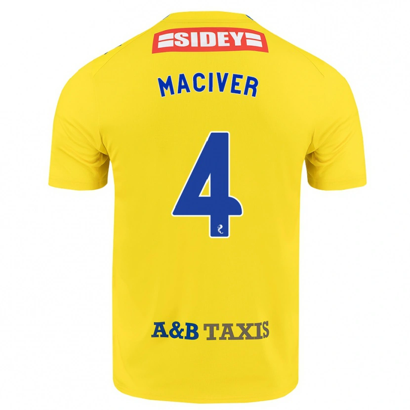 Danxen Dames Ellie Maciver #4 Geel Blauw Zwart Uitshirt Uittenue 2026/27 T-Shirt België