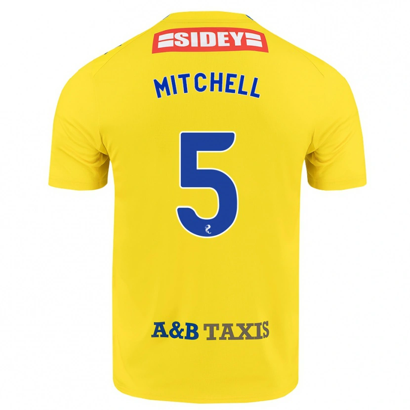 Danxen Dames Zach Mitchell #5 Geel Blauw Zwart Uitshirt Uittenue 2026/27 T-Shirt België