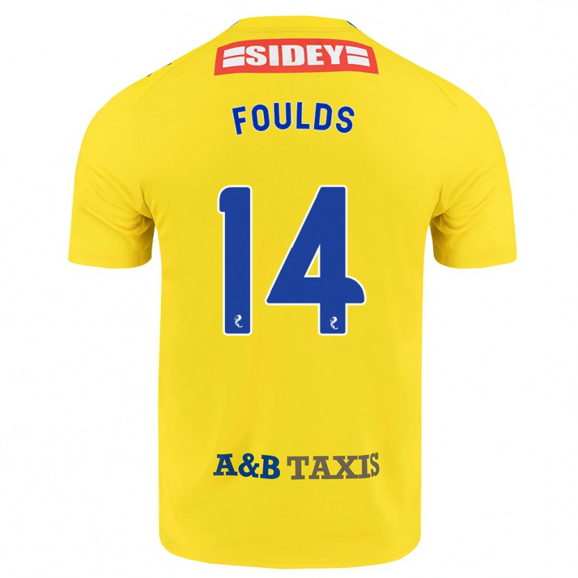 Danxen Dames Matty Foulds #14 Geel Blauw Zwart Uitshirt Uittenue 2026/27 T-Shirt België