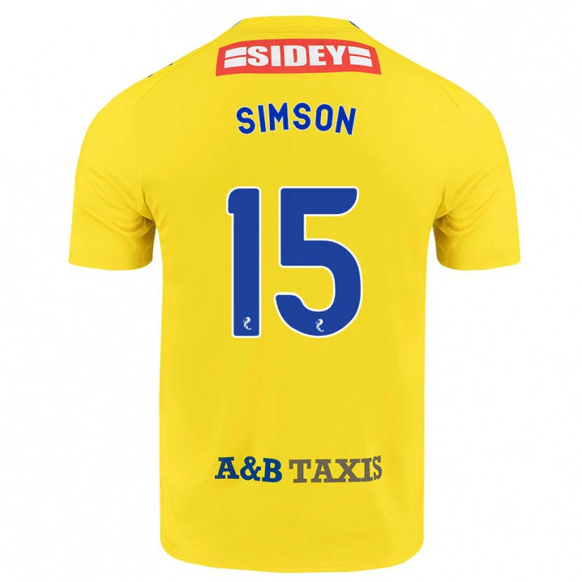 Danxen Dames Steffi Simson #15 Geel Blauw Zwart Uitshirt Uittenue 2026/27 T-Shirt België