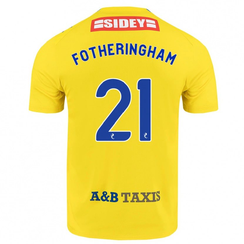 Danxen Dames Kai Fotheringham #21 Geel Blauw Zwart Uitshirt Uittenue 2026/27 T-Shirt België