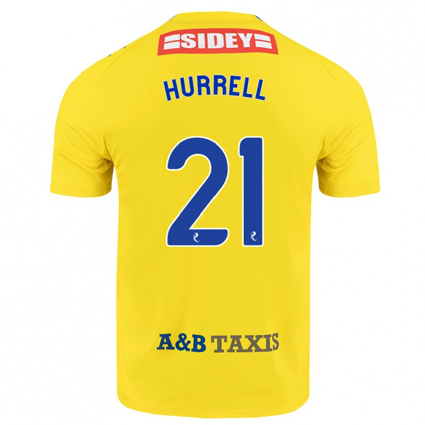 Danxen Dames Olivia Hurrell #21 Geel Blauw Zwart Uitshirt Uittenue 2026/27 T-Shirt België