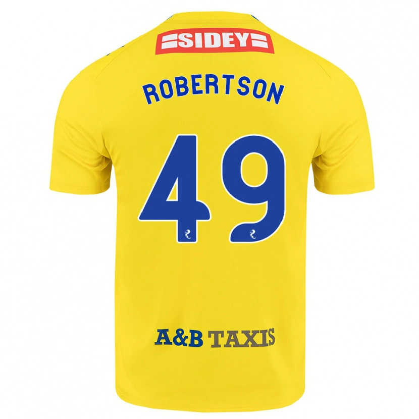 Danxen Dames Jack Robertson #49 Geel Blauw Zwart Uitshirt Uittenue 2026/27 T-Shirt België