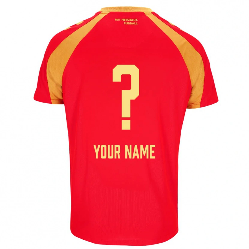 Danxen Dames Uw Naam #0 Rood Oranje Zwart Uitshirt Uittenue 2026/27 T-Shirt België