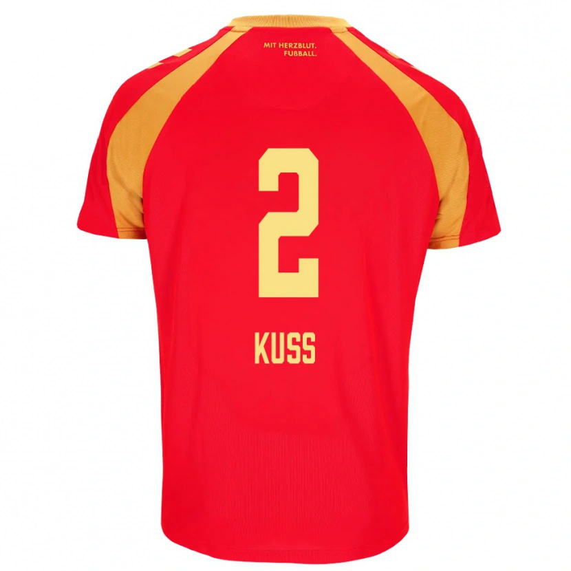 Danxen Dames Damian Kuss #2 Rood Oranje Zwart Uitshirt Uittenue 2026/27 T-Shirt België