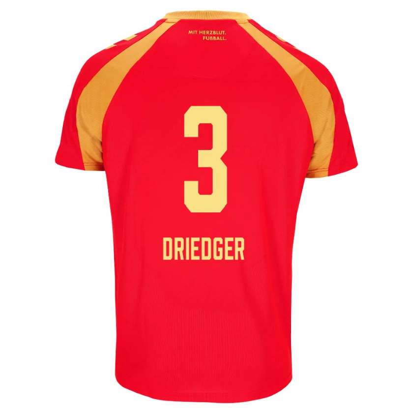 Danxen Dames Julian Driedger #3 Rood Oranje Zwart Uitshirt Uittenue 2026/27 T-Shirt België