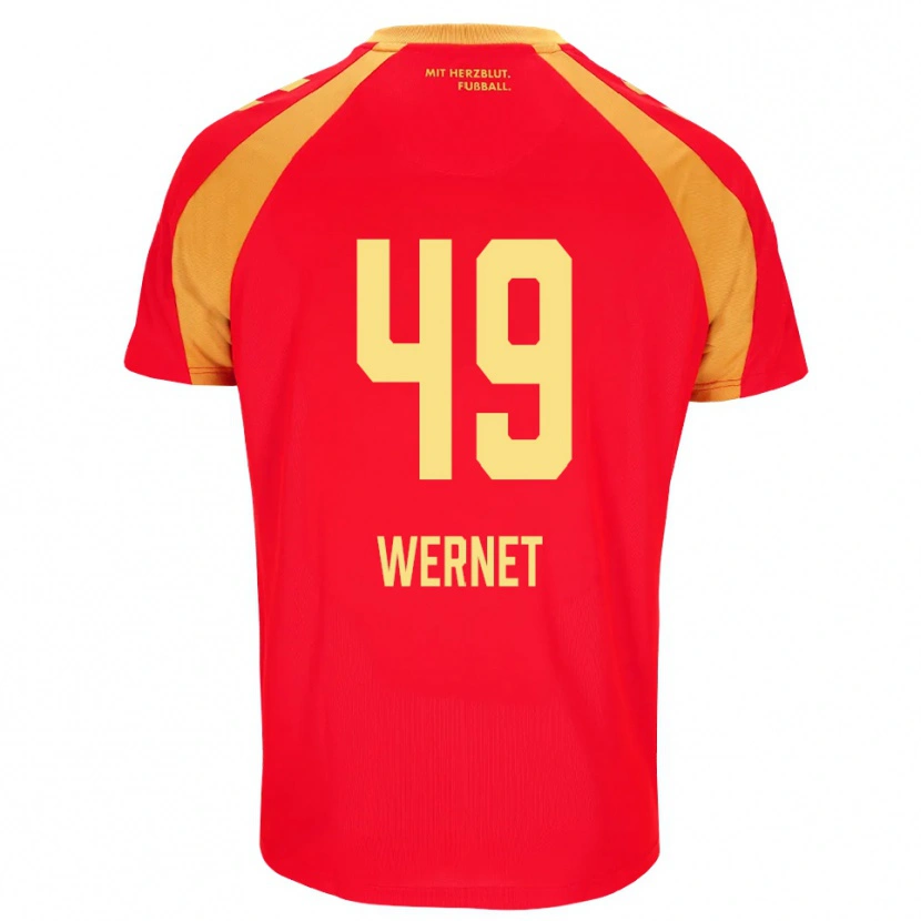 Danxen Dames Vigo Wernet #49 Rood Oranje Zwart Uitshirt Uittenue 2026/27 T-Shirt België