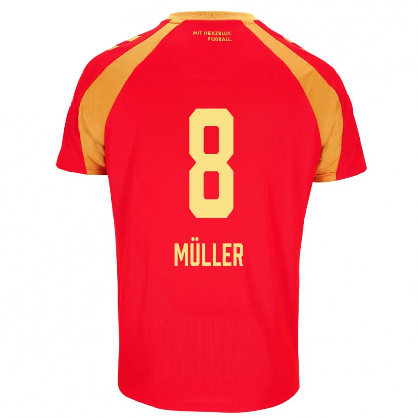 Danxen Dames Carlos Müller #8 Rood Oranje Zwart Uitshirt Uittenue 2026/27 T-Shirt België