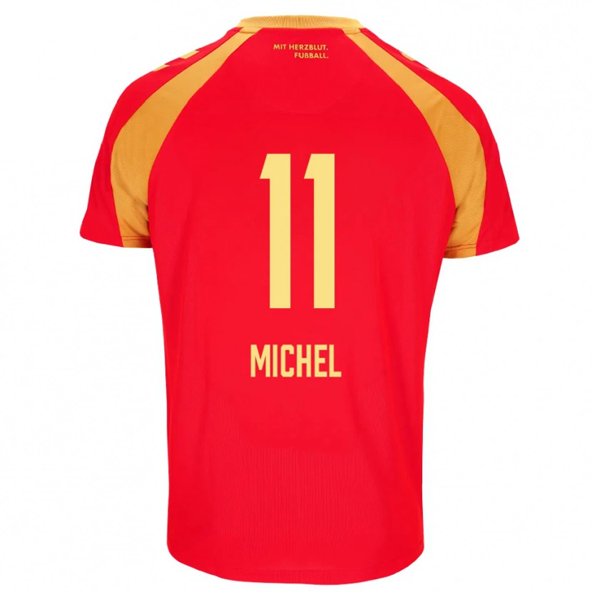 Danxen Dames Sven Michel #11 Rood Oranje Zwart Uitshirt Uittenue 2026/27 T-Shirt België