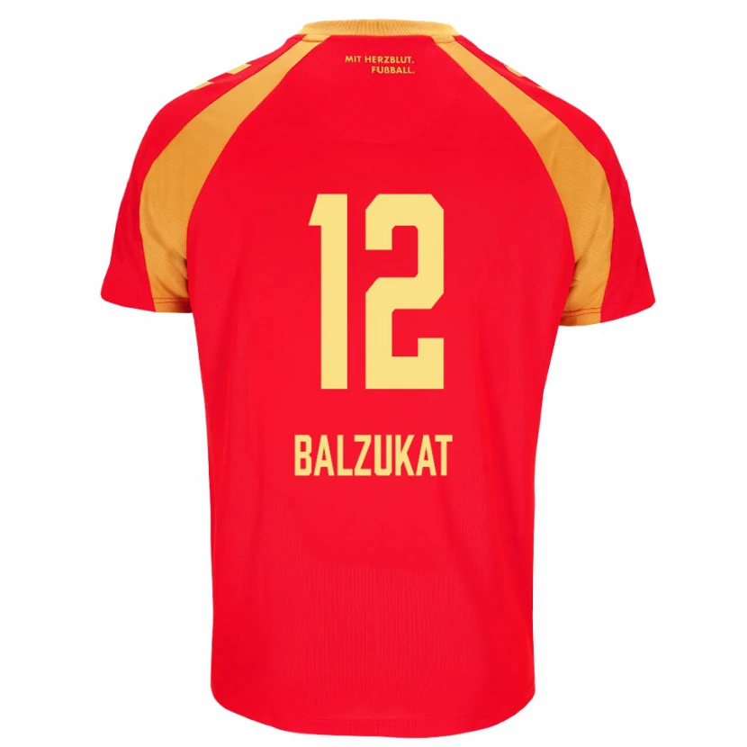 Danxen Dames Jens Balzukat #12 Rood Oranje Zwart Uitshirt Uittenue 2026/27 T-Shirt België