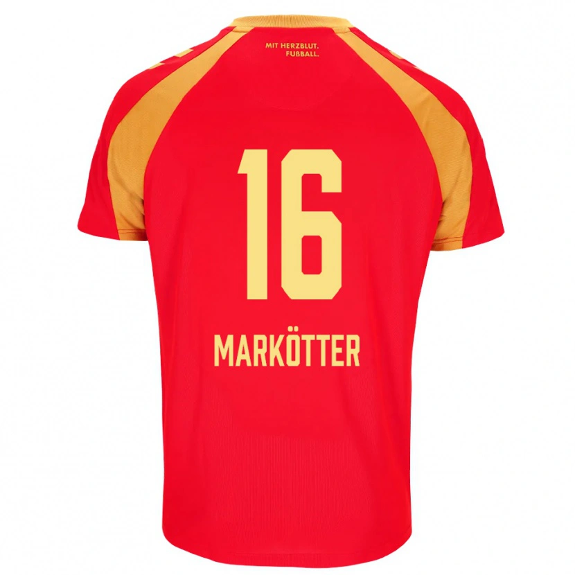 Danxen Dames Jonah Markötter #16 Rood Oranje Zwart Uitshirt Uittenue 2026/27 T-Shirt België