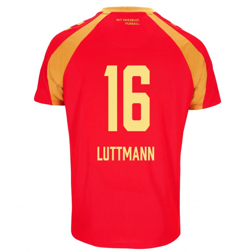 Danxen Dames Magnus Luttmann #16 Rood Oranje Zwart Uitshirt Uittenue 2026/27 T-Shirt België