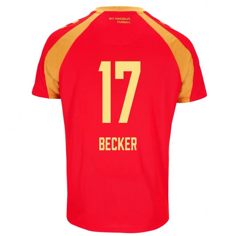 Danxen Dames Marlon Becker #17 Rood Oranje Zwart Uitshirt Uittenue 2026/27 T-Shirt België