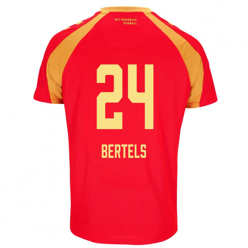 Danxen Dames Felix Bertels #24 Rood Oranje Zwart Uitshirt Uittenue 2026/27 T-Shirt België
