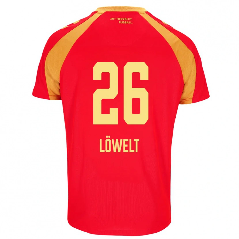Danxen Dames Luca Löwelt #26 Rood Oranje Zwart Uitshirt Uittenue 2026/27 T-Shirt België