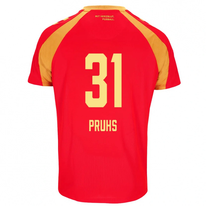 Danxen Dames Florian Pruhs #31 Rood Oranje Zwart Uitshirt Uittenue 2026/27 T-Shirt België