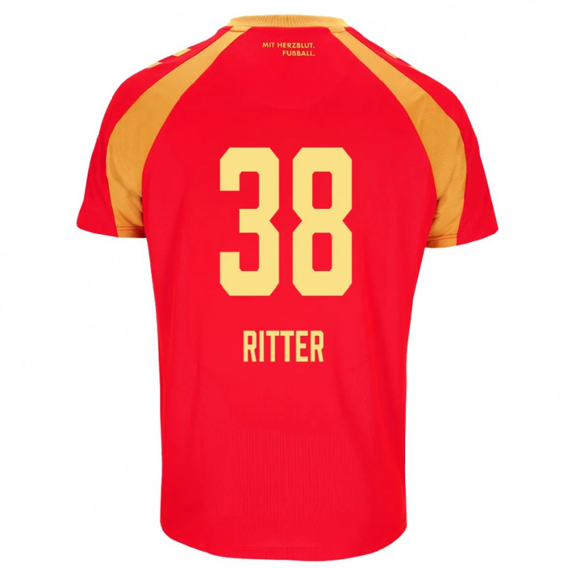 Danxen Dames Max Ritter #38 Rood Oranje Zwart Uitshirt Uittenue 2026/27 T-Shirt België