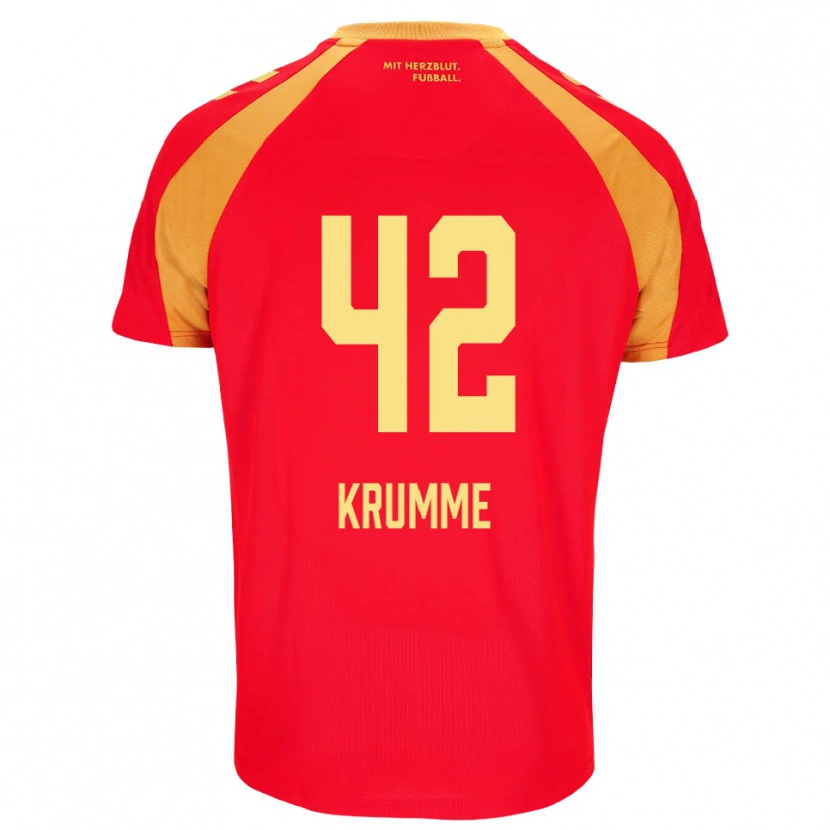 Danxen Dames Kevin Krumme #42 Rood Oranje Zwart Uitshirt Uittenue 2026/27 T-Shirt België