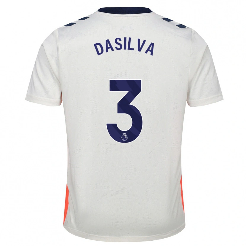 Danxen Dames Jay Dasilva #3 Wit Oranje Koninklijk Blauw Uitshirt Uittenue 2026/27 T-Shirt België