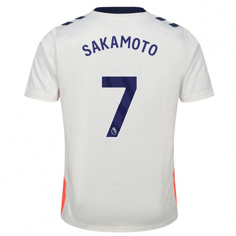 Danxen Dames Tatsuhiro Sakamoto #7 Wit Oranje Koninklijk Blauw Uitshirt Uittenue 2026/27 T-Shirt België