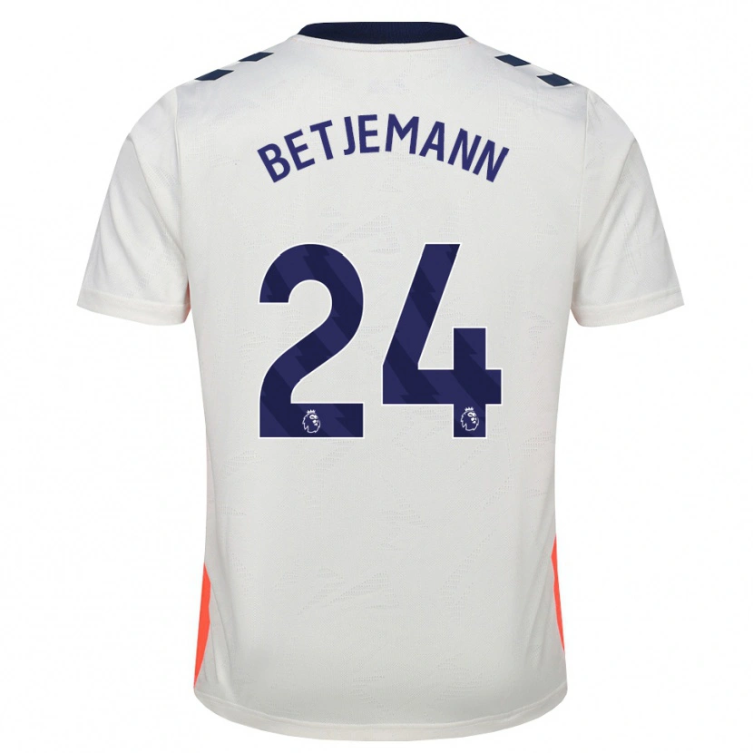 Danxen Dames Elliot Betjemann #24 Wit Oranje Koninklijk Blauw Uitshirt Uittenue 2026/27 T-Shirt België