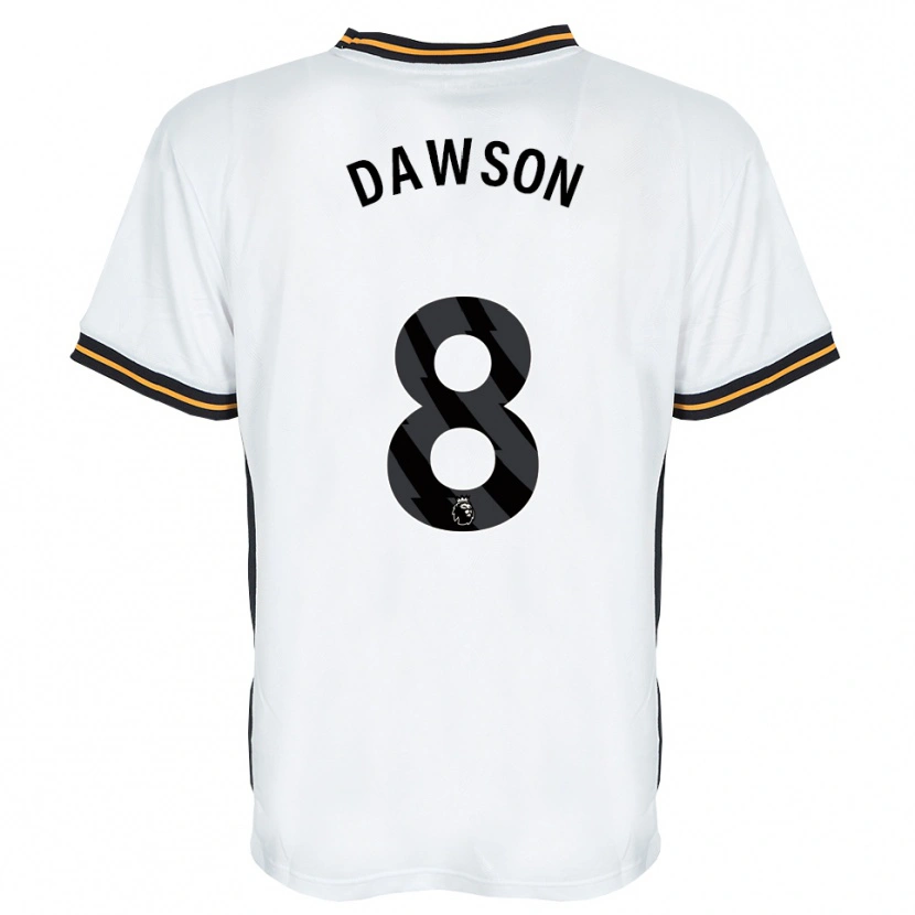 Danxen Dames Lucas Dawson #8 Wit Oranje Zwart Uitshirt Uittenue 2026/27 T-Shirt België