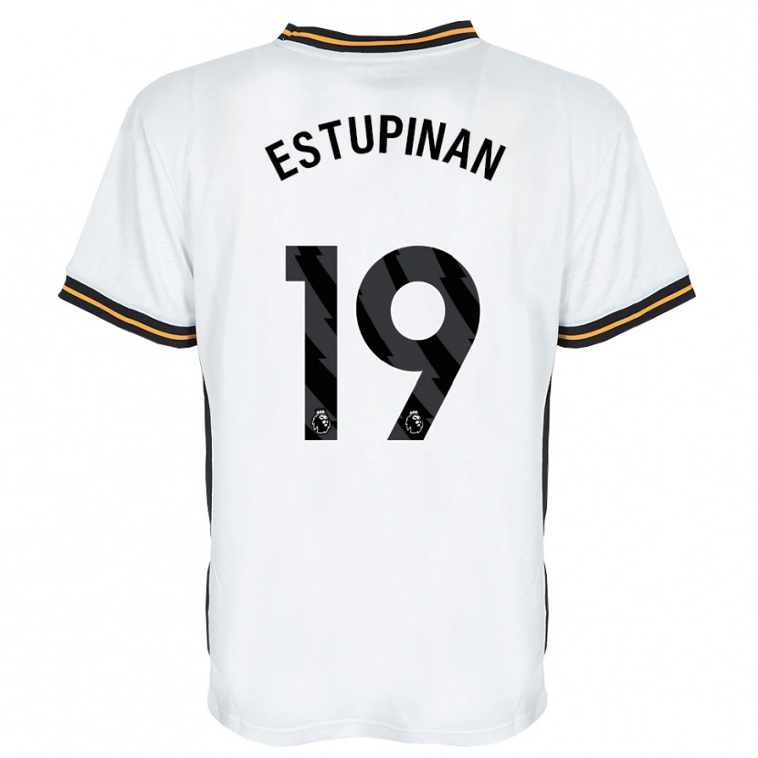 Danxen Dames Óscar Estupiñán #19 Wit Oranje Zwart Uitshirt Uittenue 2026/27 T-Shirt België