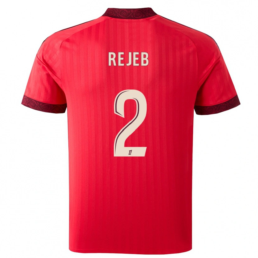 Danxen Dames Jibril Rejeb #2 Burgundy Rood Wit Uitshirt Uittenue 2026/27 T-Shirt België