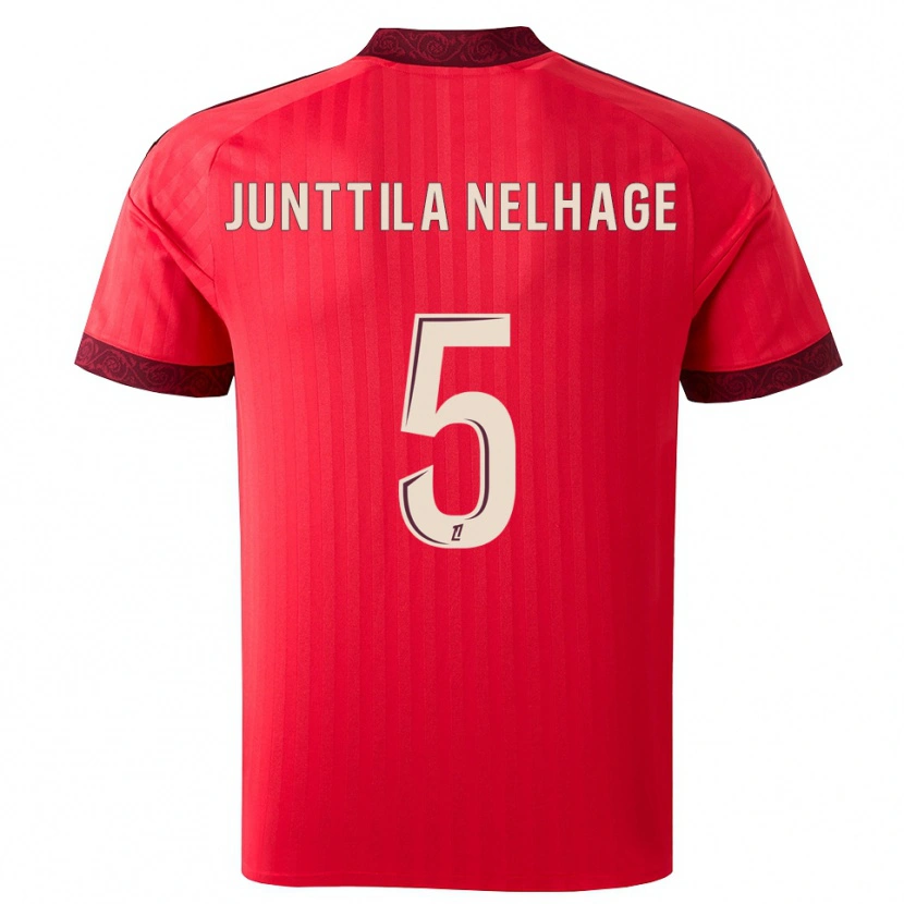 Danxen Dames Elma Junttila Nelhage #5 Burgundy Rood Wit Uitshirt Uittenue 2026/27 T-Shirt België