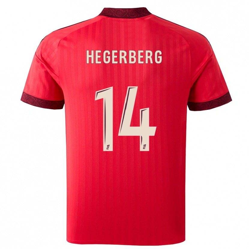 Danxen Dames Ada Hegerberg #14 Burgundy Rood Wit Uitshirt Uittenue 2026/27 T-Shirt België