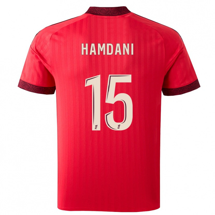 Danxen Dames Adil Hamdani #15 Burgundy Rood Wit Uitshirt Uittenue 2026/27 T-Shirt België