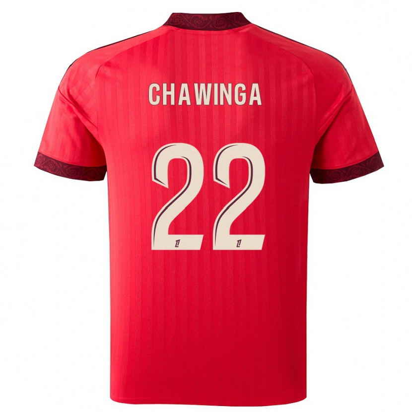 Danxen Dames Tabitha Chawinga #22 Burgundy Rood Wit Uitshirt Uittenue 2026/27 T-Shirt België