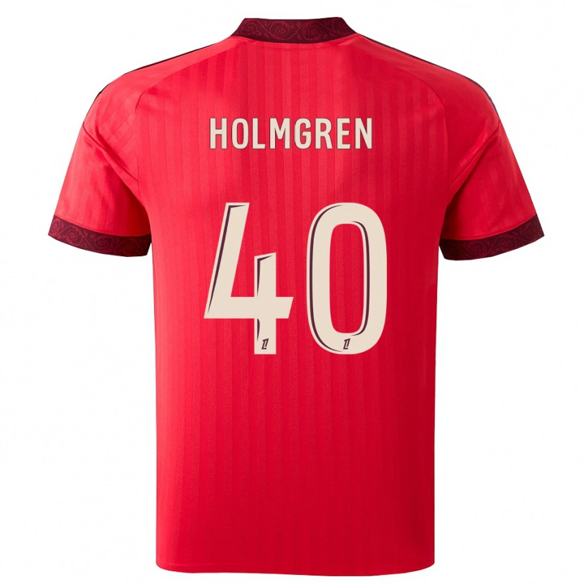 Danxen Dames Emma Holmgren #40 Burgundy Rood Wit Uitshirt Uittenue 2026/27 T-Shirt België
