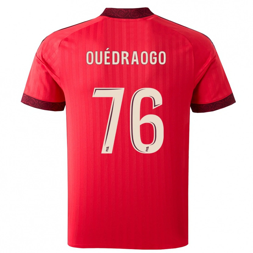 Danxen Dames Mohamed Ouédraogo #76 Burgundy Rood Wit Uitshirt Uittenue 2026/27 T-Shirt België