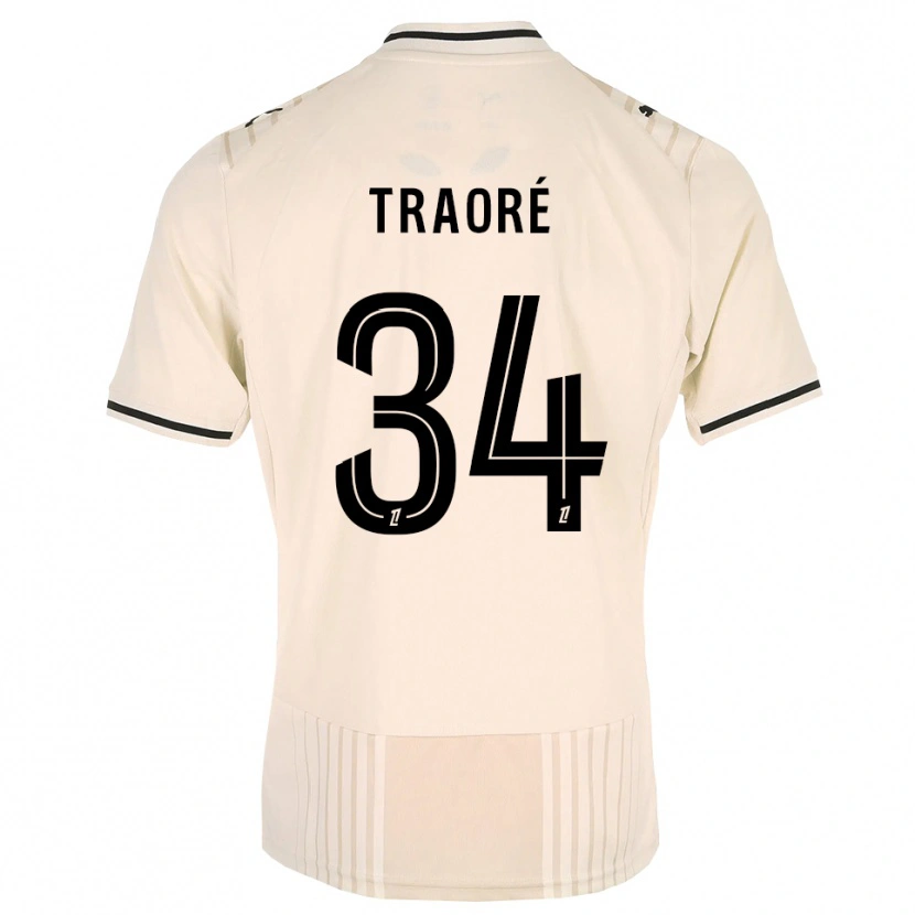 Danxen Dames Ibrahim Traoré #34 Oldlace Zwart Antiquewhite Uitshirt Uittenue 2026/27 T-Shirt België