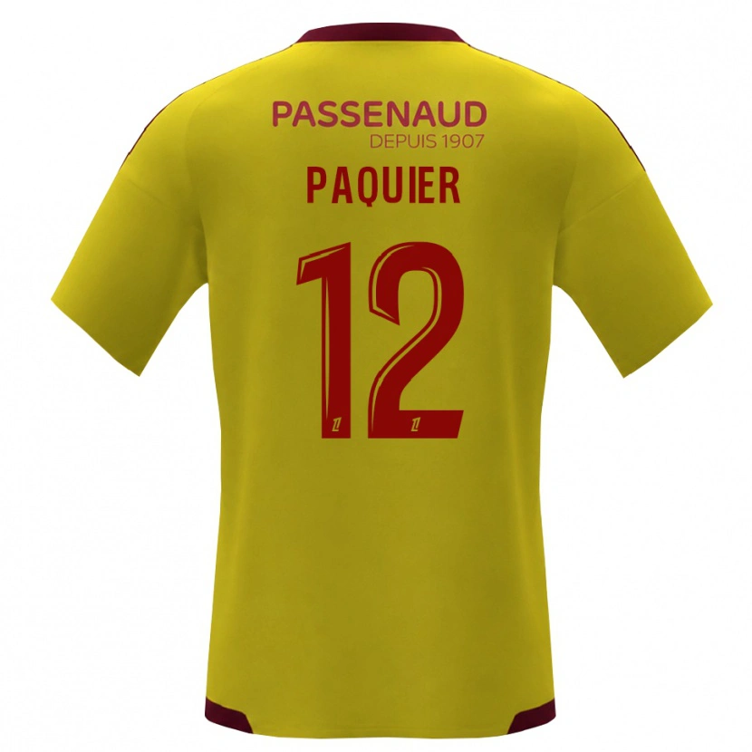 Danxen Dames Maxime Paquier #12 Geel Rood Groen Uitshirt Uittenue 2026/27 T-Shirt België