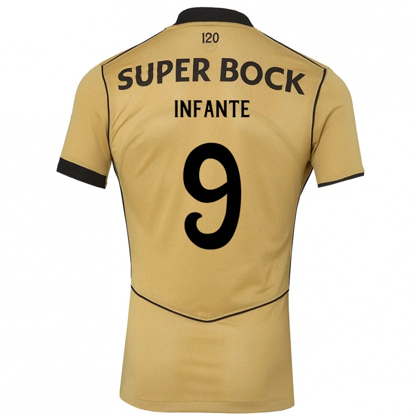 Danxen Dames João Infante #9 Goudgeelzwart Uitshirt Uittenue 2026/27 T-Shirt België