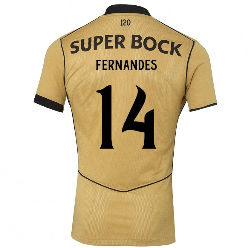 Danxen Dames Santiago Fernandes #14 Goudgeelzwart Uitshirt Uittenue 2026/27 T-Shirt België