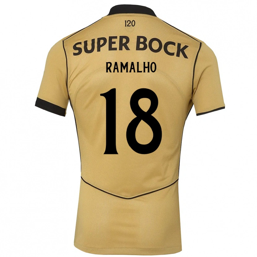 Danxen Dames Inês Filipa Ramalho Gonçalves #18 Goudgeelzwart Uitshirt Uittenue 2026/27 T-Shirt België