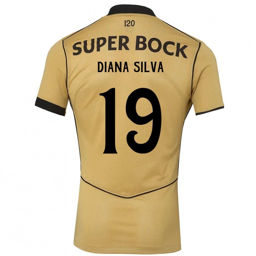 Danxen Dames Diana Micaela Abreu De Sousa E Silva #19 Goudgeelzwart Uitshirt Uittenue 2026/27 T-Shirt België